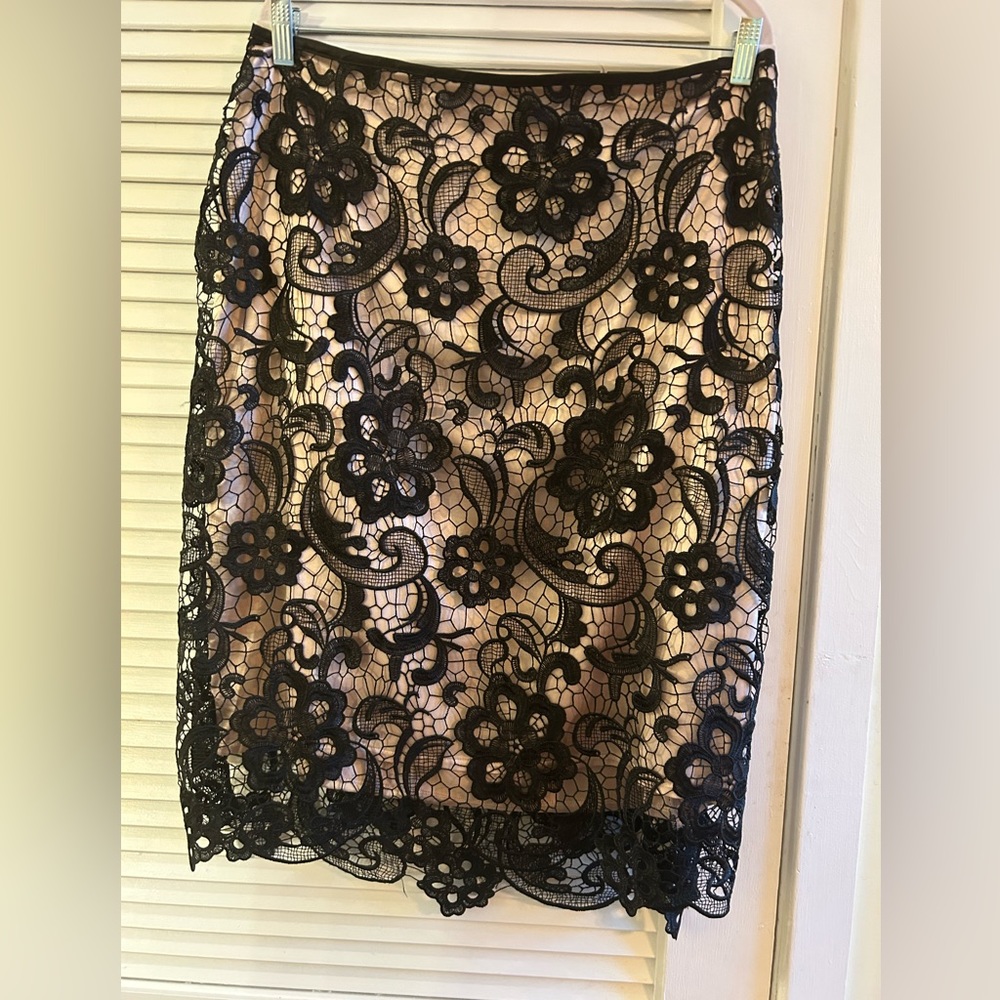 Black lace skirt